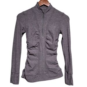 lululemon Cypress Kiss 1/2 Zip Heathered Lunar Rock Size 2
